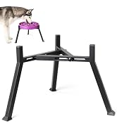 LOOBANI Elevated Dog Bowl Stand: Fits for Bowls Width 8.2"-11" (Without Bowls) Adjustable Width A...