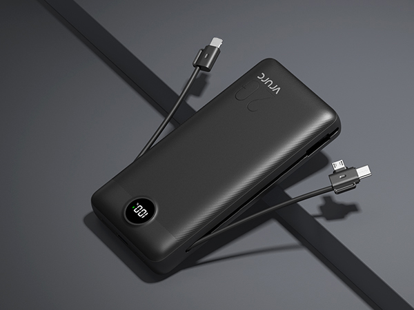 20000mah portable power bank with cables