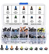 OCR 190Pcs 10 Values 6x6 Colorful Tactile Push Button Switch Micro Momentary Tact Assortment Kit