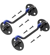 TRIPLE DEER 4" Hook and Eye Latch 2 Pack,Privacy Eye Hook Latch for Slide/Barn/Shed/Door, Window,...