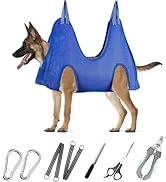 ATESON Pet Grooming Hammock with Nail Clippers/Nail Trimmers/Grooming Scissors, Dog Grooming Harn...