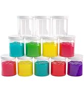 6 oz Plastic Jars with Lids (12 pack) - Clear Empty Containers for Body Lotions, Creams, Butters ...