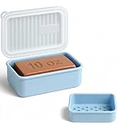 AIMAIAIMAI Extra Large Travel Soap Case fits Duke Cannon 10 oz Soap Bars, Leak Resistant Silicone...