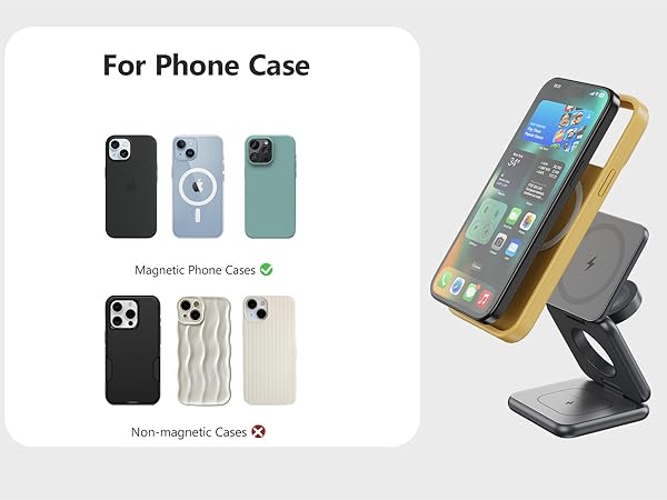 3 in 1 wireless charging station apple Foldable magsafe charger for iPhone 15 14 13 12 Pro Max Plus
