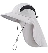 Home Prefer UPF 50+ Sun Hats for Men Women Wide Brim Fishing Hat with Neck Flap UV Protection Sun...