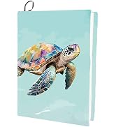 CRASPIRE Turtle Stretchable Book Cover Blue Washable Reusable Large Nylon Cloth Polyester Book Pr...