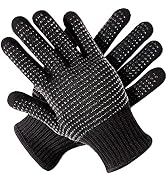 Teenitor Heat Resistant Glove With Silicone Bumps For Hair Iron Tool, Professional Heat Gloves Fo...
