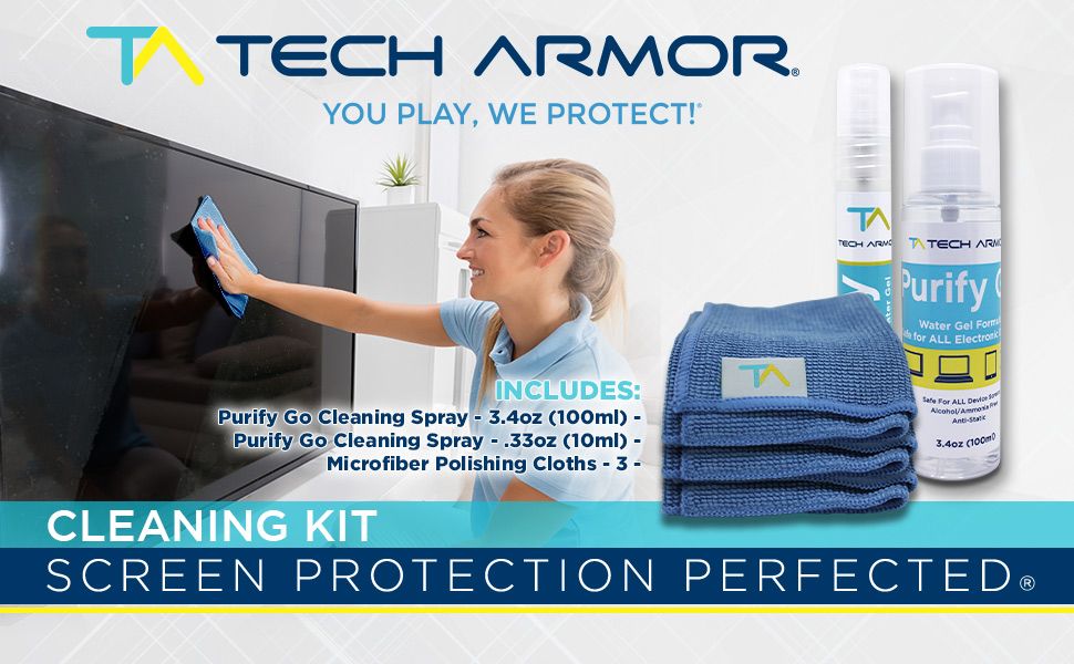 Tech Armor Screen Cleaner Kit 16 Oz Smartphones, iPads, e-Readers, TV, Computer, Laptop