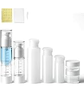 Travel Bottles Kits 7 Pcs , TSA Approved Leak Proof Toiletry Container Set, Graduated Vaccumn ato...