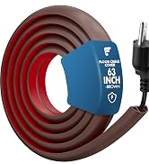 shinfly 1.6m Floor Cord Cover 38x13mm, Wire Cover with Non-Slip Base, Protect Cords & Prevent Tri...