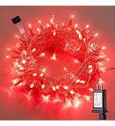 Hopolon Valentines Day Decorations String Lights, 33 FT 100 Led Red Christmas Lights Outdoor Wate...