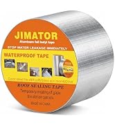 Afudrvey Butyl Waterproof Tape, 4 inch x16 feet Aluminum Foil Tape, Butyl Sealant Tape for RV Roo...