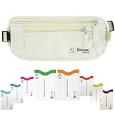 Boxiki Travel Money Belt with RFID Sleeves Set - Secure Travel Pouch and RFID Card Holder to Prot...