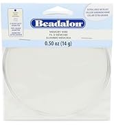 Beadalon Carbon Steel Memory Wire, Extra Heavy Duty Round, Extra Large Necklace, Silver Plated, 0...