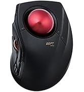 ELECOM DEFT PRO Trackball Mouse, Wired, Wireless, Bluetooth 3 Types Connection, Ergonomic Design,...
