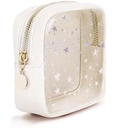 Wandering Nature Clear Makeup Bag for Purse, Mini Make up Bag with Glitter Star Pattern, Cute Cos...