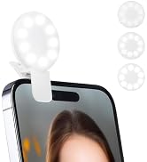 Mini Ring Light for Phone, Starkik Rechargeable Cell Phone Selfie Light Clip On for iPhone, Lapto...