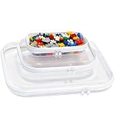 PGAXM 3PCS Clear Hard Plastic Zipper Case, Double Zippers Hard Pouch, Portable Travel Organizer B...