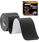Kinesiology Tape Pro Precut 20 Strips Athletic Sports Waterproof Breathable Latex Free Tape for A...