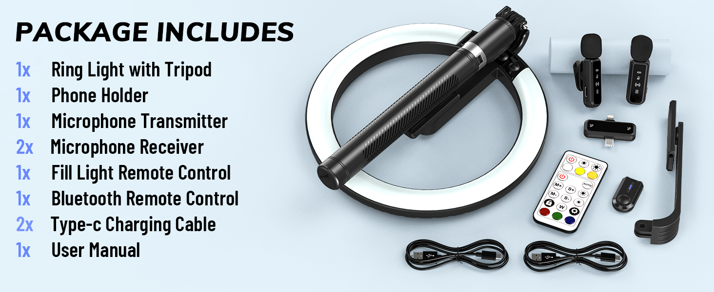 YouTube starter kit with 10? ring light with tripod stand