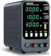 NANKADF DC Power Supply, 30V 10A Bench Power Supply with Memory Storage & Recall,Variable Power S...