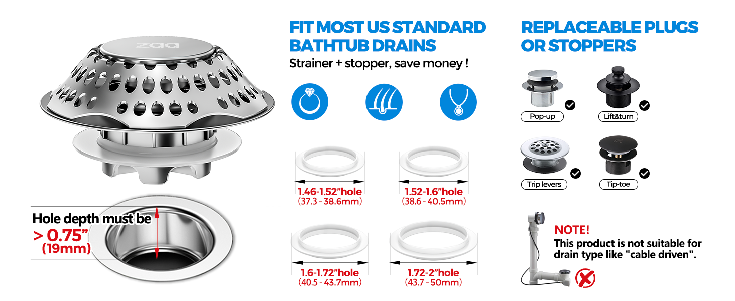 bathtub drain stopper tub stopper bathtub drain bathtub drain plug drain hair catcher