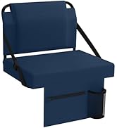 janiry Stadium Seat for Bleachers with Back Support,Portable Bleacher Chairs with Back and Cushio...