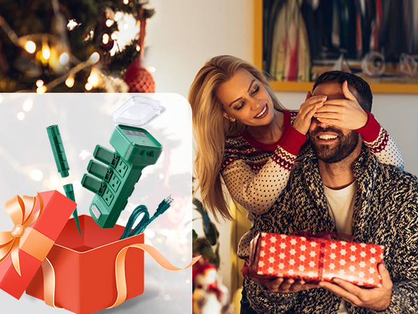 solar power outlet plug outdoor christmas lights accessories