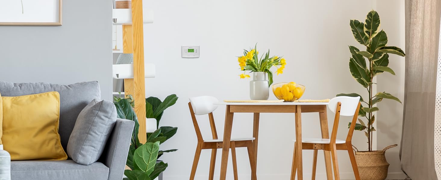 The 5-2 day programmable thermostat fit perfectly in your home