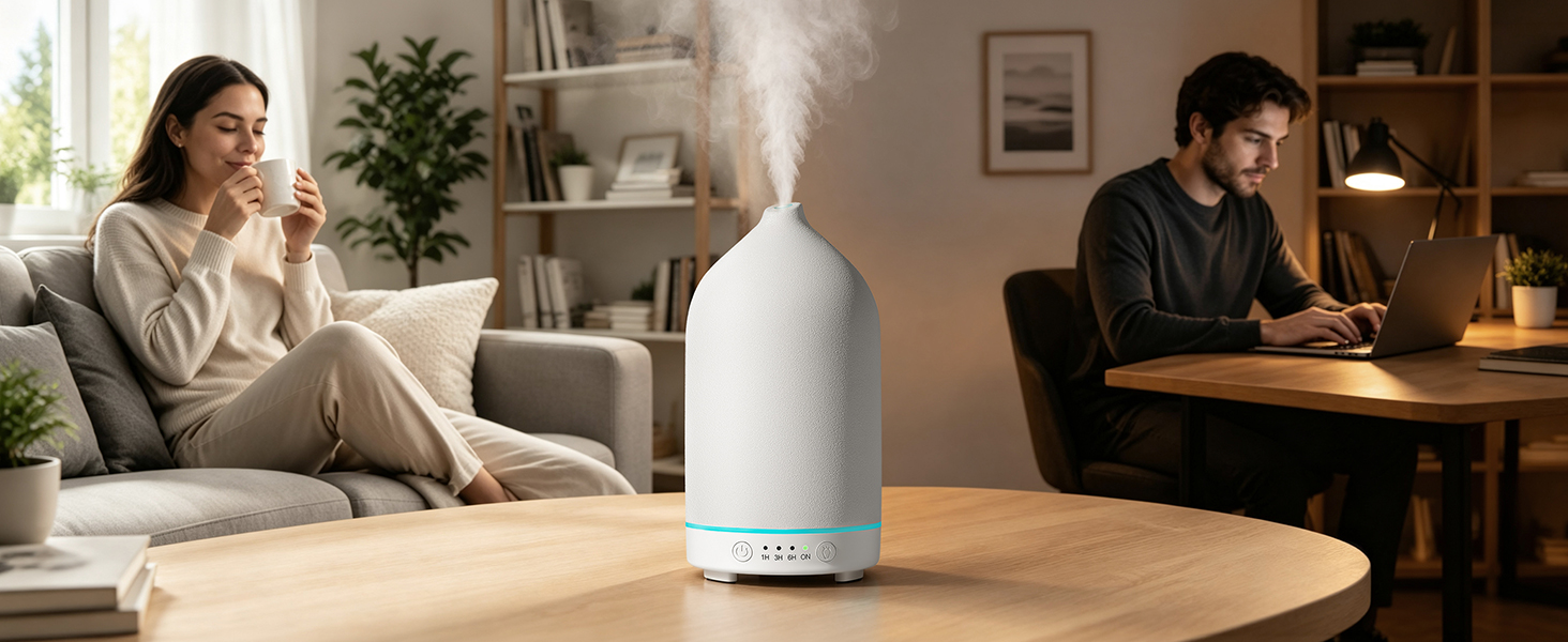 Gooamp 200ML Ceramic Essential Oil Diffuser