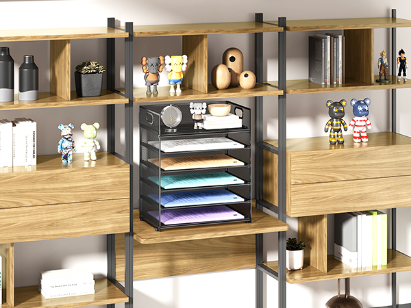 paper organizer tray on the shelf