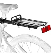YONTUO Rear Bike Rack,Bike Cargo Rack,Aluminum Alloy,Large Size Reflective,Retractable,Universal