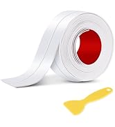 White Caulk Tape Sealant - 1 Roll Waterproof Self-Adhesive Tub & Wall Sealing Strip for Bath & Ki...