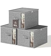 KitHero Clothes Storage Bins with Sturdy Frames, Foldable Clothing Organizer Box for Moving, Swea...