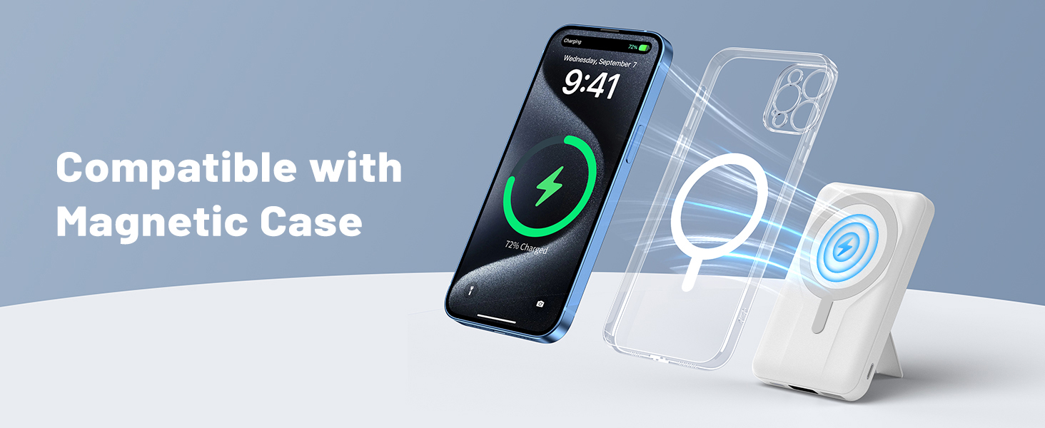 15W wireless charging connection for iPhone 17/16/15/14/13/12 series