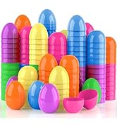 HDLNKAK Vibrant Fillable Plastic Easter Eggs Assortment - 2.36” Empty Easter Eggs, 150 Pcs Colorf...