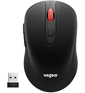 wegear USB Wireless Mouse for Laptop PC Mac, 2.4GHz Cordless Mouse with 6 Buttons, 5-Level Adjust...