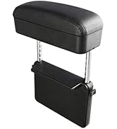 AOWIS Car Console Armrest Box Arm Rest Height Adjustable Comfort Elbow Pad Universal (Black)