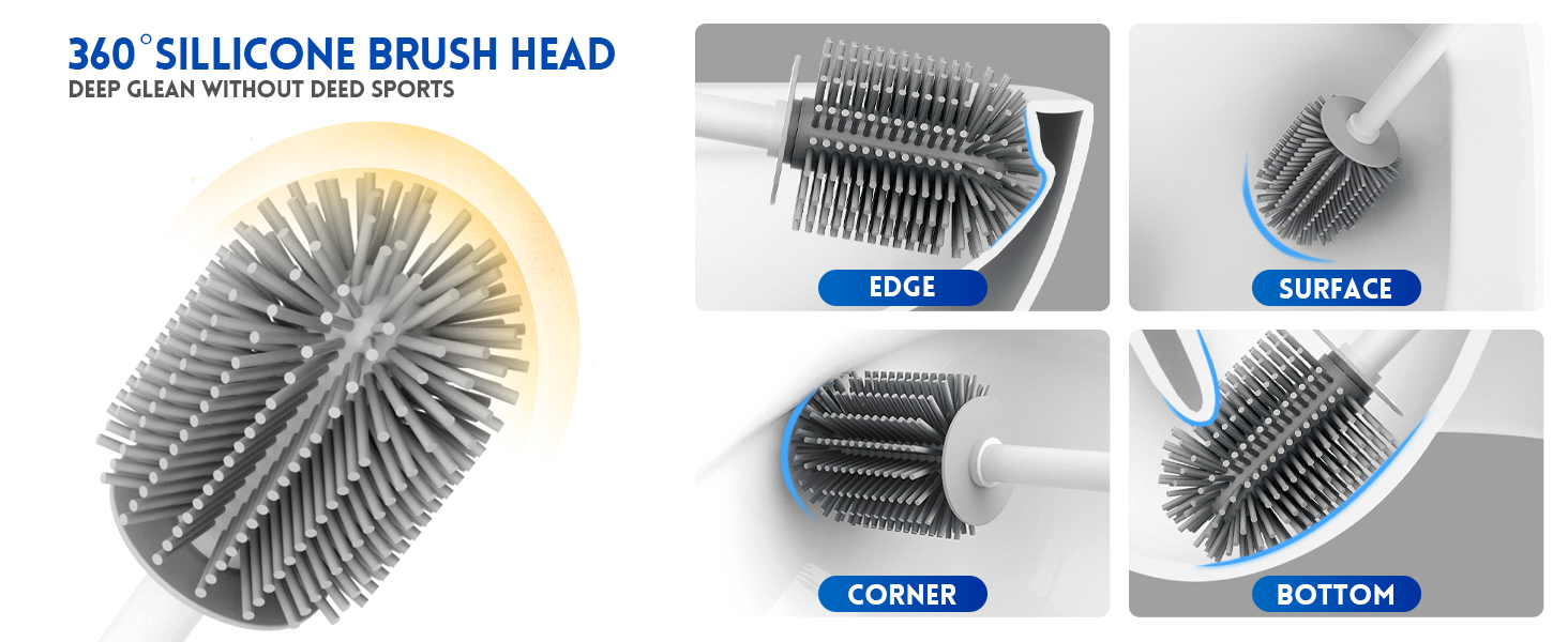 toilet brush head silicone