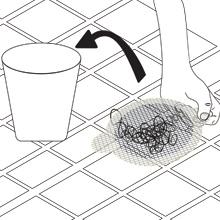 Hair catcher disposable sticker shower drain