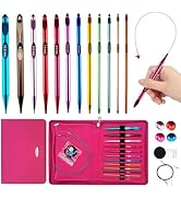 Yarniss Tunisian Crochet Hooks Set with Cable,Long Aluminum Crochet Hooks 3mm-10mm Interchangeabl...
