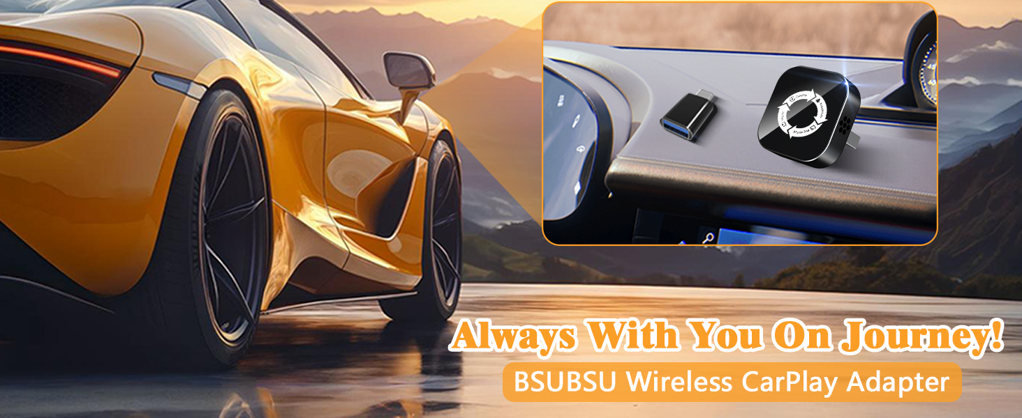 BSUBSU 4-in-1 Screen Mirroring Wireless CarPlay Adapte