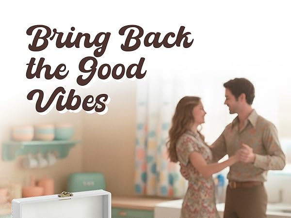 Text reads 'Bring Back the Pool Vibes'. Marketing lifestyle scene showing casual indoor interaction.