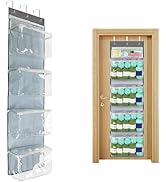 Earssa Hanging Yarn Storage Organizer Knitting Organizer Storage with 5 Zipper Pockets and Over D...
