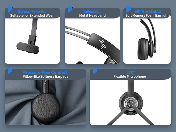 computer headset with microphone