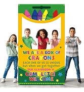 Back to School Crayon Box Photo Booth Decoration Frame Giant First Day of School Crayons Box Phot...