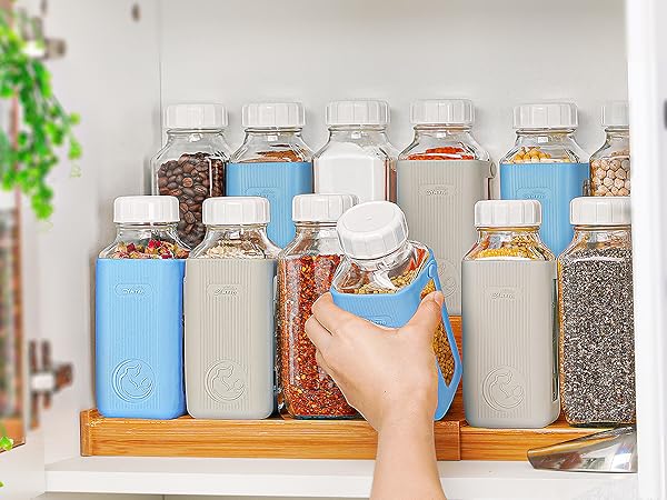 glass spice jars