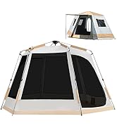ONTYZZ 4-6 Person Large Waterproof Camping Tents Family Tent with Quick Up System Dome Ventilate ...