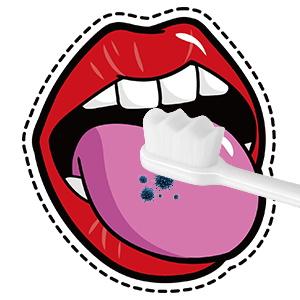 unique small particle design on the back has the function of cleaning the tongue