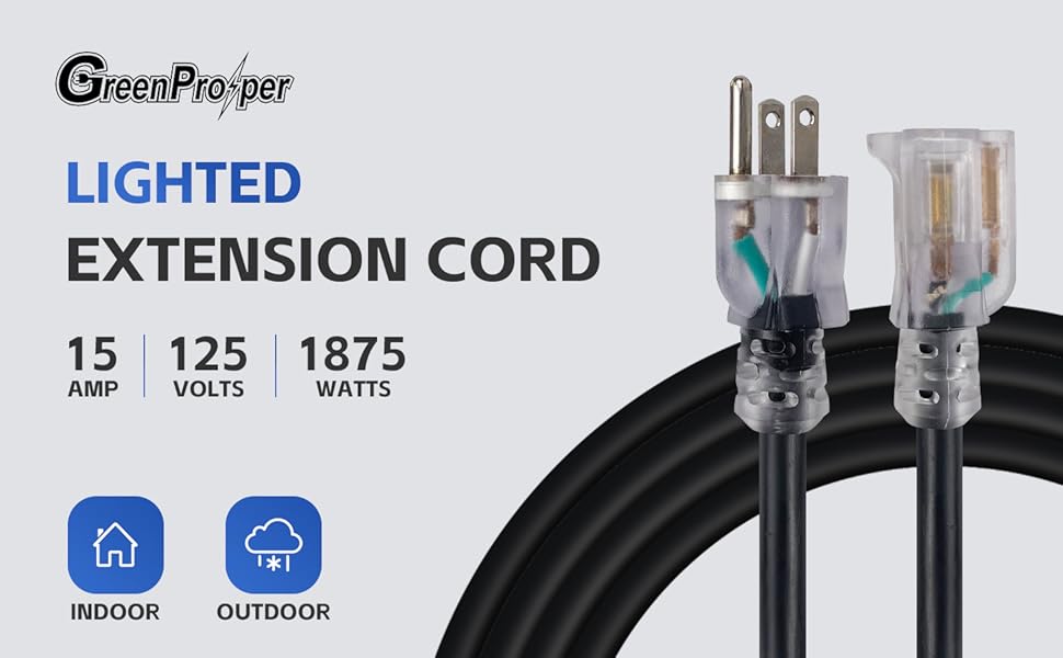 black extension cord